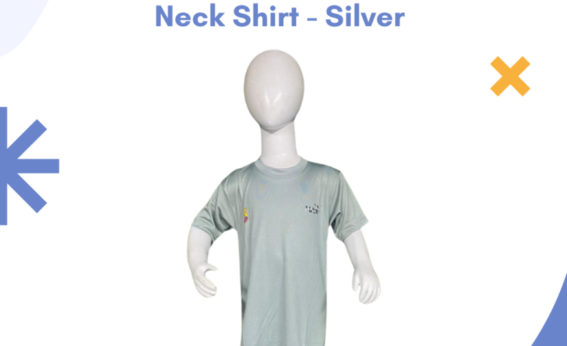 Interlock Half Sleeve Round Neck Shirt - Silver | Soft Cotton Shirt for Comfortable Everyday Wear