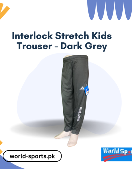 Interlock Stretch Kids Trouser - Dark Grey | Comfortable, Durable, and Stylish