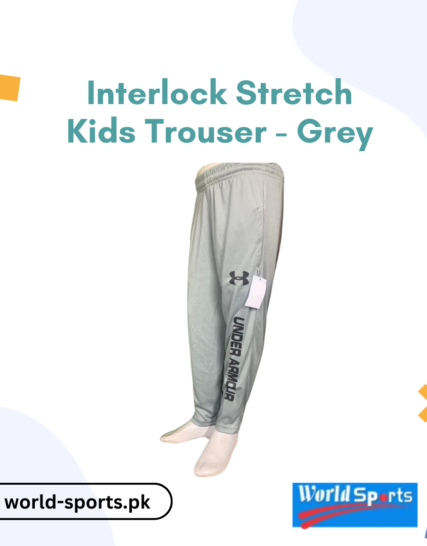 Interlock Stretch Kids Trouser - Grey | Comfortable, Flexible, and Durable