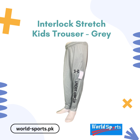 Interlock Stretch Kids Trouser - Grey | Comfortable, Flexible, and Durable