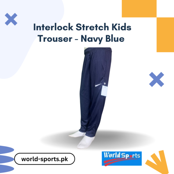 Interlock Stretch Kids Trouser - Navy Blue | Comfortable, Durable, and Stylish