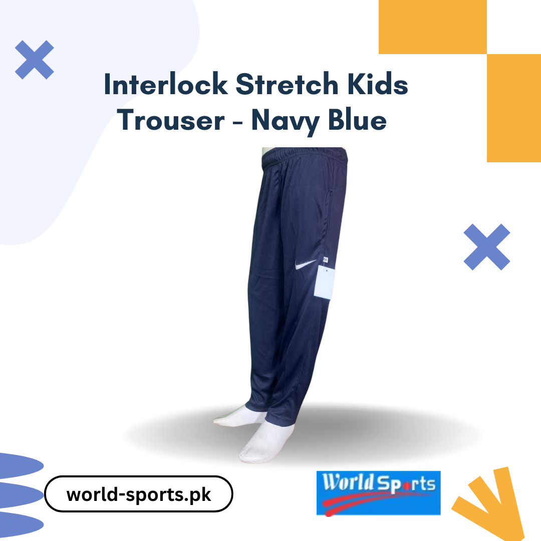 Interlock Stretch Kids Trouser - Navy Blue | Comfortable, Durable, and Stylish
