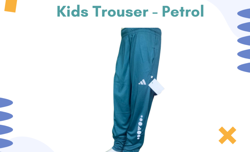 Interlock Stretch Kids Trouser - Petrol | Comfortable, Durable, and Stylish