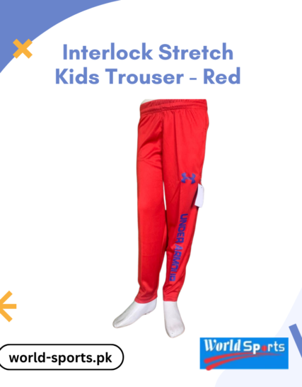 Interlock Stretch Kids Trouser - Red | Comfortable, Durable, and Trendy