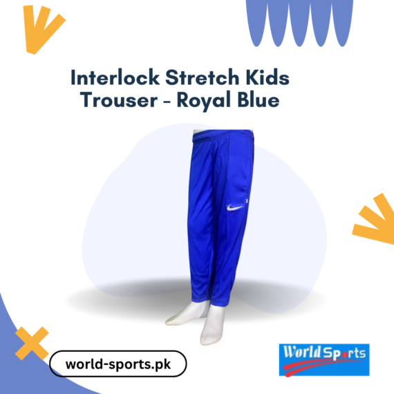 Interlock Stretch Kids Trouser - Royal Blue | Stylish, Comfortable, and Durable