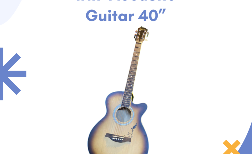 Irin Acoustic Guitar 40” - High-Quality Full-Size Guitar for Rich Sound and Easy Playability