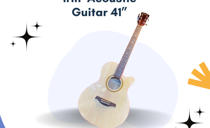 Irin Acoustic Guitar 41” - Full-Size Premium Guitar for Rich Sound, Comfortable Playability, and Versatile Performance