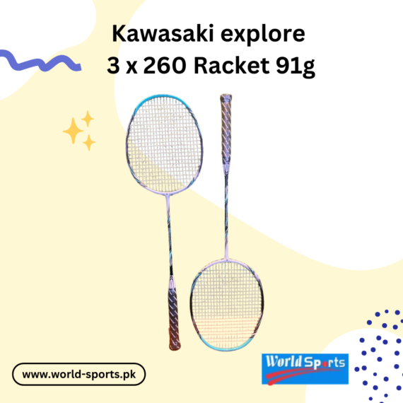 Kawasaki Explore 3 x 260 Racket 91g – Lightweight Badminton Racket for Precision and Power