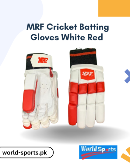 MRF Cricket Batting Gloves White Red – Superior Comfort and Protection for Peak Performance