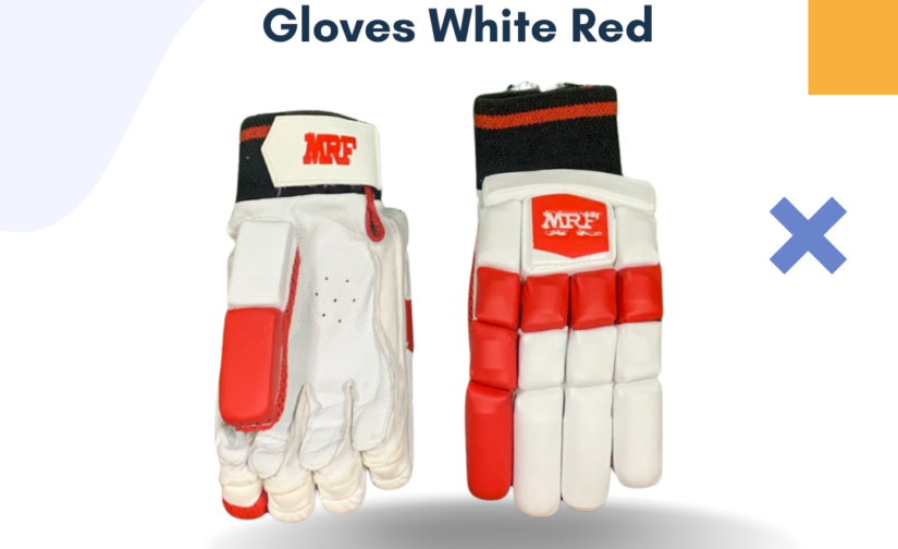 MRF Cricket Batting Gloves White Red – Superior Comfort and Protection for Peak Performance