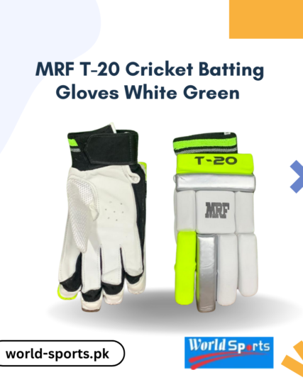 MRF T-20 Cricket Batting Gloves White Green – Premium Comfort, Protection, and Performance
