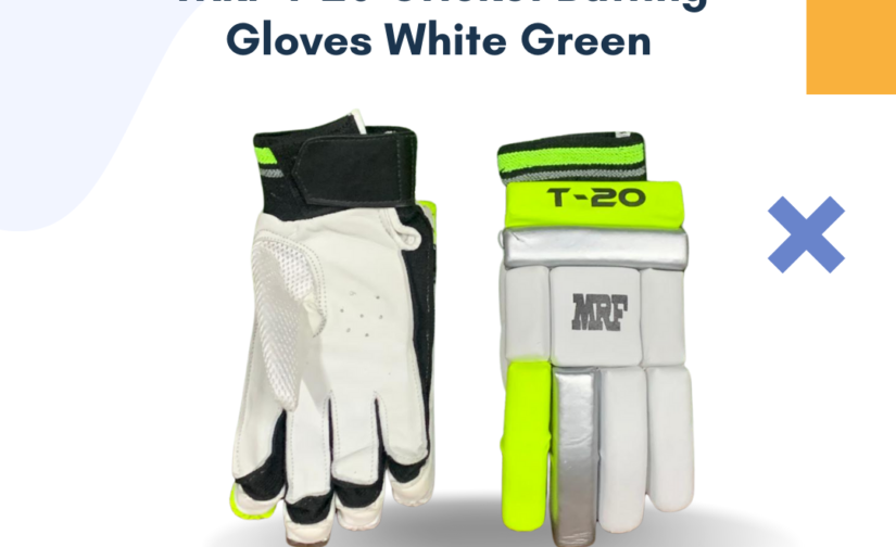 MRF T-20 Cricket Batting Gloves White Green – Premium Comfort, Protection, and Performance