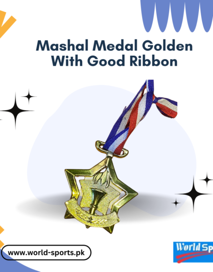Mashal Golden Medal with Premium Ribbon - Ideal for Awards and Recognition