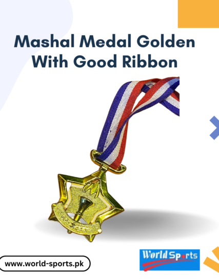 Mashal Golden Medal with High-Quality Ribbon - Perfect for Awards and Recognition
