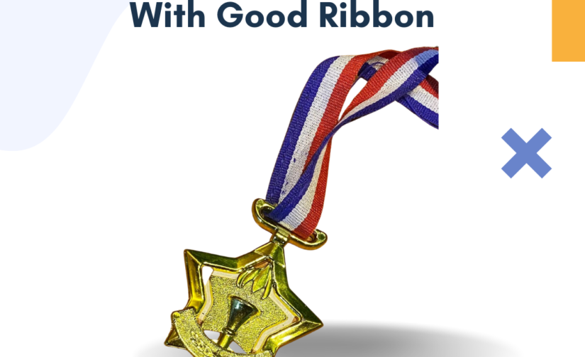 Mashal Golden Medal with High-Quality Ribbon - Perfect for Awards and Recognition