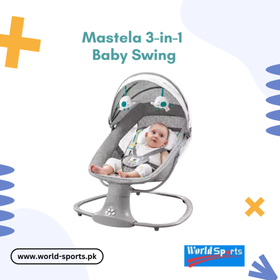 Mastela 3-in-1 Baby Swing | Portable Electric Swing Chair with Hanging Toys