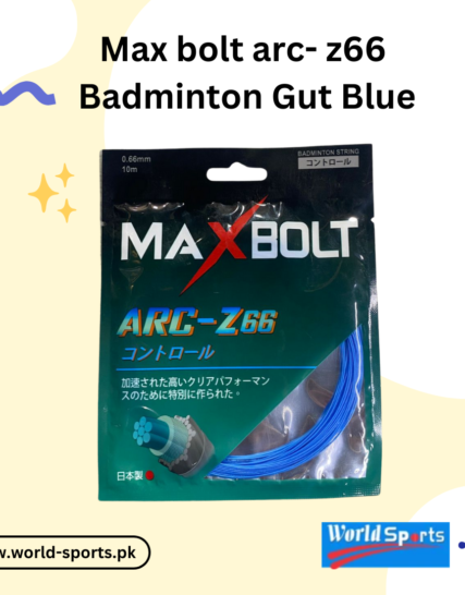Max Bolt Arc-Z66 Badminton String – High-Performance Gut (Blue) for Power and Precision