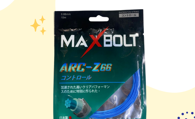 Max Bolt Arc-Z66 Badminton String – High-Performance Gut (Blue) for Power and Precision
