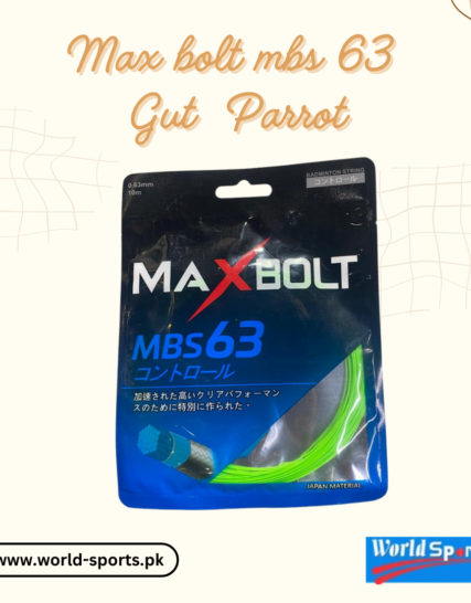 Max Bolt MBS 63 Badminton String – High-Performance Gut (Parrot Green) for Power and Control