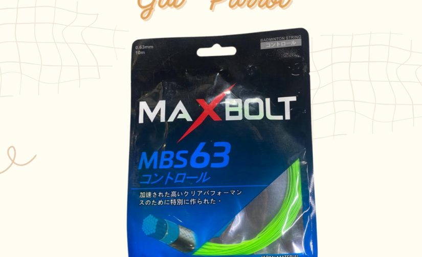 Max Bolt MBS 63 Badminton String – High-Performance Gut (Parrot Green) for Power and Control