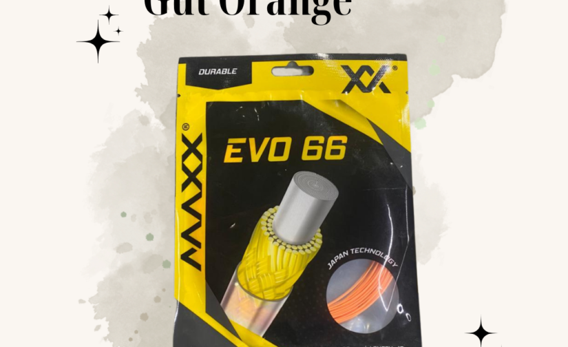 Max Evo 66 Badminton String – High-Performance Gut (Orange) for Power and Precision