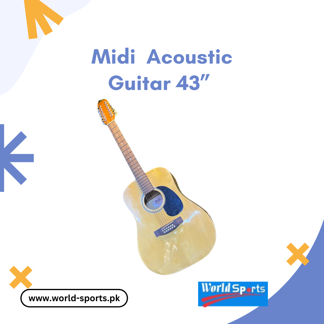 Midi Acoustic Guitar 43” - Premium Full-Size Guitar for Rich Sound, Comfort, and Professional Performance