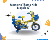 12-Inch Minions Theme Kids Bicycle | Fun and Safe Bicycle for 3-5 Years Old