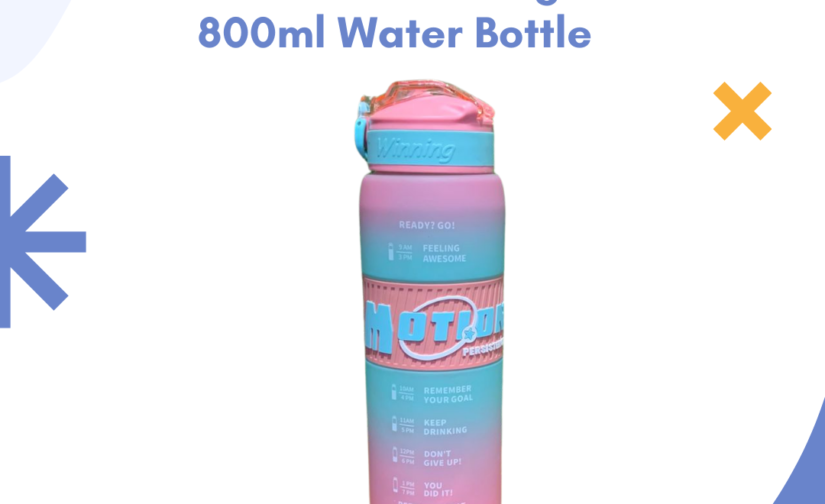 Motion Winning 800ml Water Bottle - BPA-Free, Leak-Proof, Ergonomic, Durable and Stylish Hydration Solution
