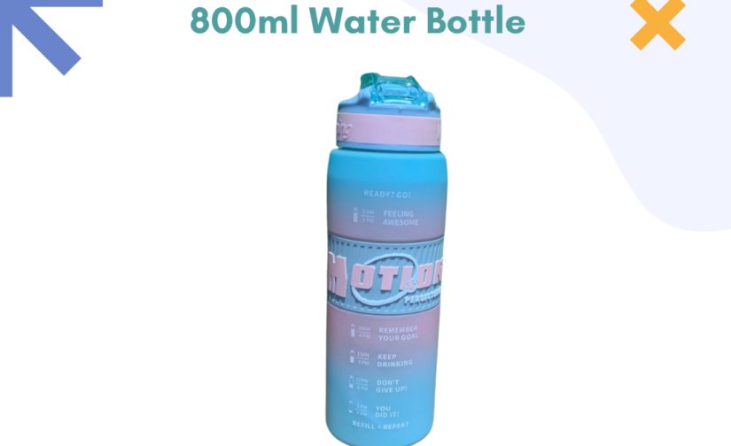 Motion Winning 800ml Water Bottle - BPA-Free, Leak-Proof, Ergonomic, Durable Hydration Bottle