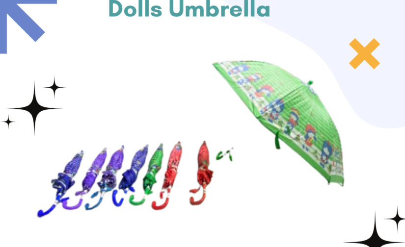 Multi-Color Dolls Umbrella | Kids' Colorful Umbrella with Cute Doll Design
