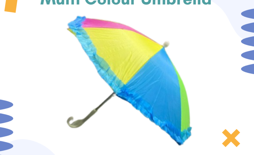 Multi-Colour Umbrella - Vibrant and Stylish Umbrella with Bold, Colorful Design for All Ages