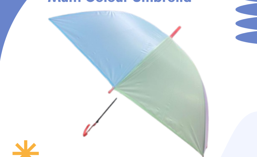 Multi-Colour Umbrella - Bright and Durable Umbrella with Bold, Colorful Design for All Ages