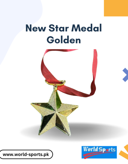 New Star Medal Golden with Premium Ribbon - Perfect for Awards and Recognition