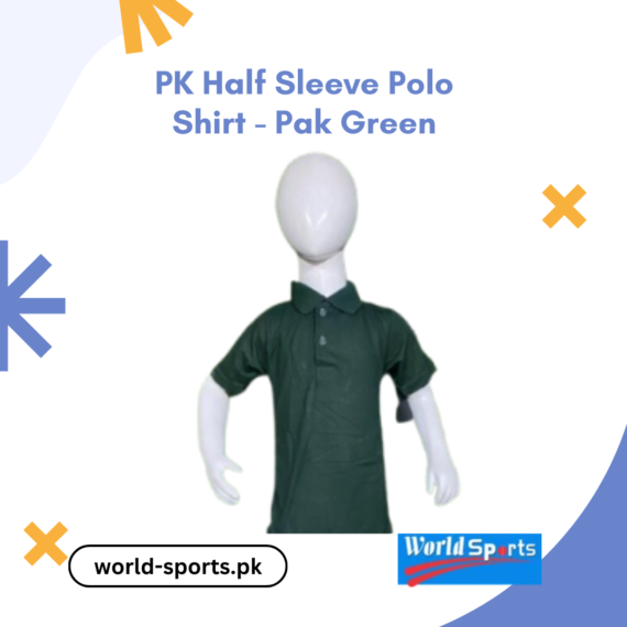 PK Half Sleeve Polo Shirt - Pak Green | Premium Cotton Polo for Comfort and Style