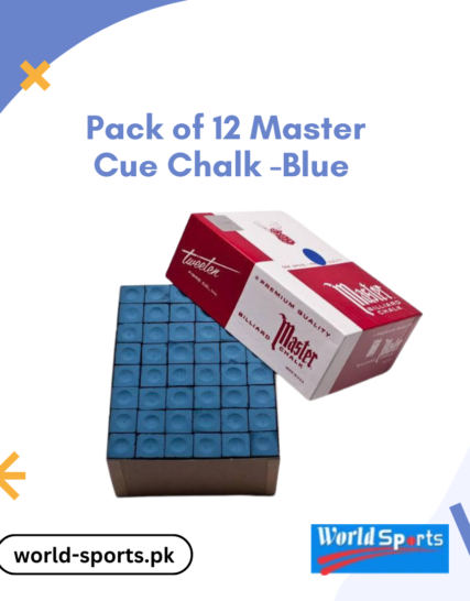 Pack of 12 Master Cue Chalk - Blue | Premium Chalk for Enhanced Billiard Performance