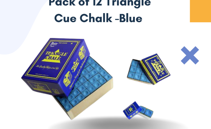 Pack of 12 Triangle Cue Chalk - Blue | High-Quality Chalk for Enhanced Billiard Precision