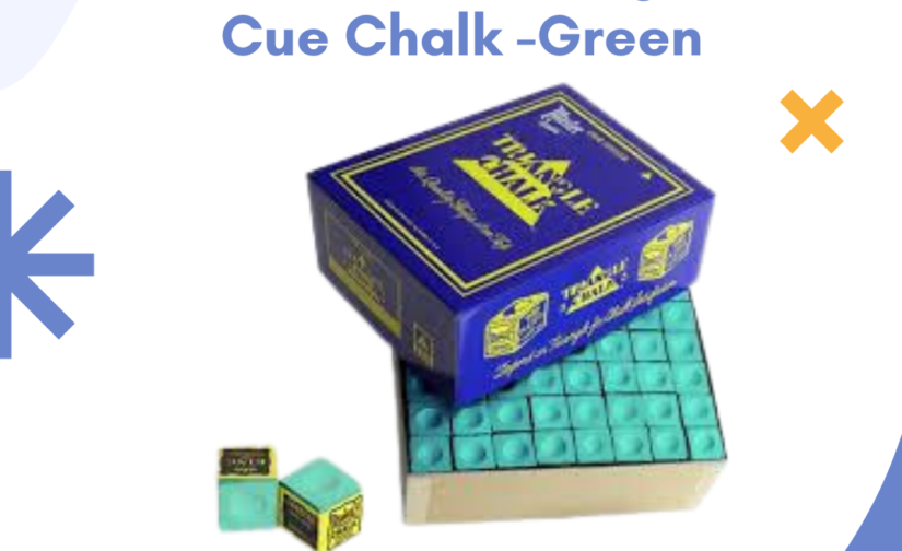 Pack of 12 Triangle Cue Chalk - Green | Premium Billiard Chalk for Precision and Control
