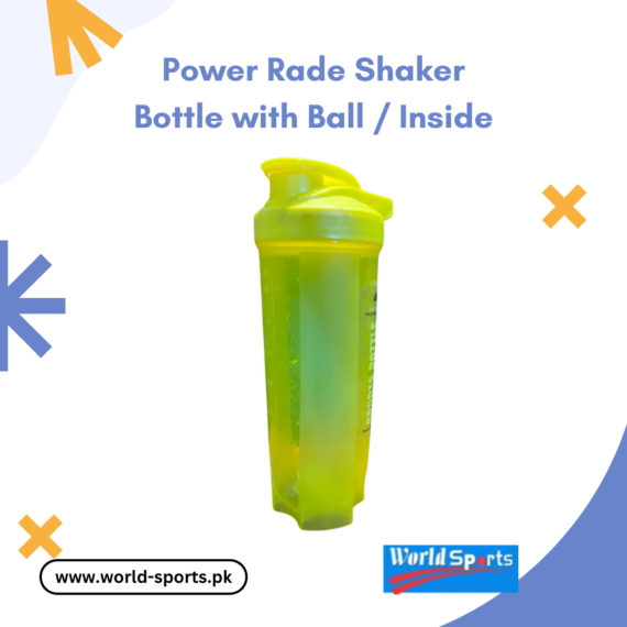 Power Rade Shaker Bottle with Mixing Ball | Leak-Proof & Durable Protein Blender