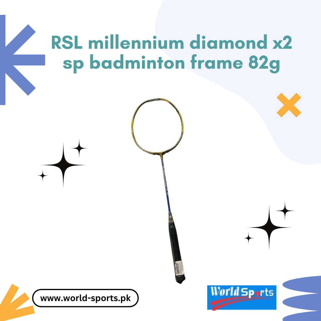 RSL Millennium Diamond X2 SP Badminton Racquet - 82g Lightweight Frame for Power and Precision