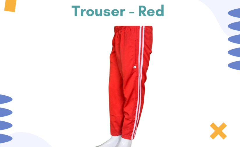 Safini Kids Trouser - Red | Stylish, Comfortable, and Durable Everyday Wear