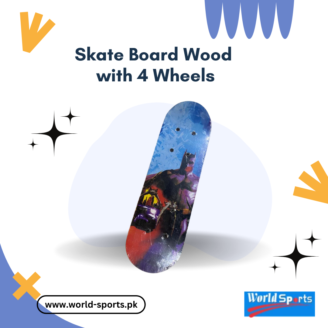 Skateboard Wood with 4 Wheels – Durable Wooden Deck for Smooth Rides and Stability
