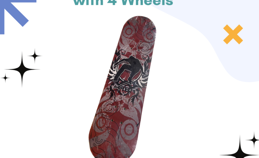 Wooden Skateboard with 4 Wheels | Durable Skateboard for Smooth Rides and Tricks