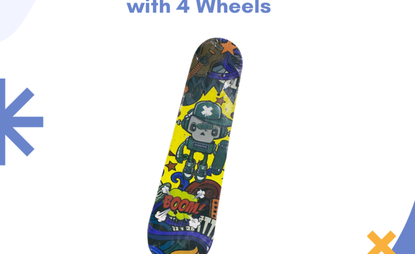 Wooden Skateboard with 4 Wheels | High-Quality Durable Skateboard for All Skill Levels