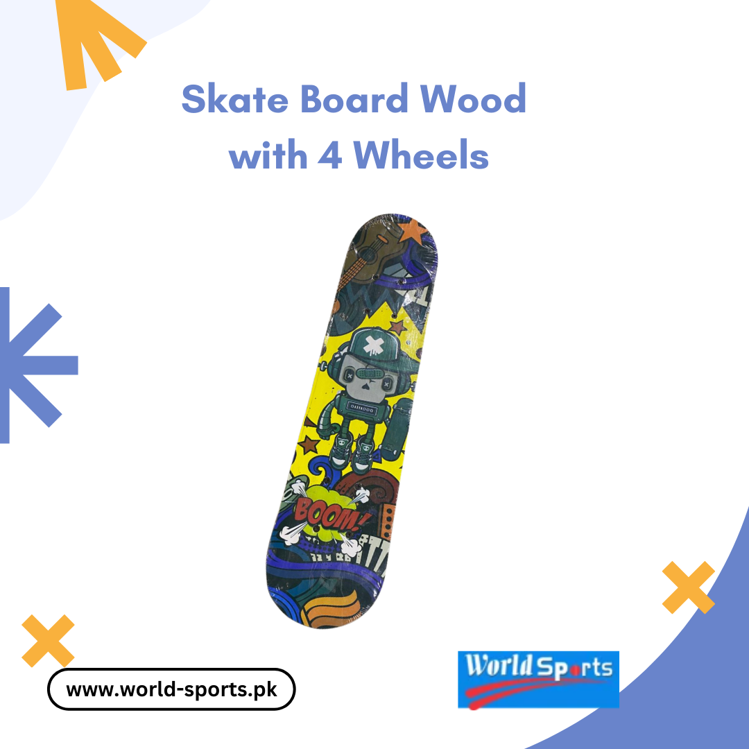 Wooden Skateboard with 4 Wheels | High-Quality Durable Skateboard for All Skill Levels