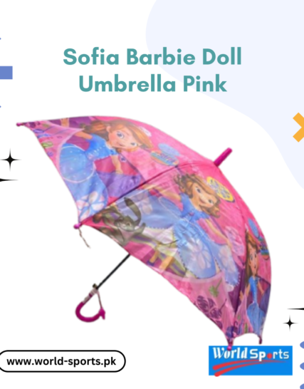 Sofia Barbie Doll Umbrella Pink - Stylish Barbie-Themed Pink Umbrella for Kids
