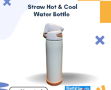 Straw Hot & Cool Water Bottle | Insulated Stainless Steel Bottle with Straw for Hot and Cold Beverage Control
