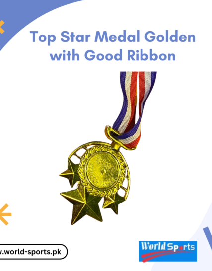 Top Star Golden Medal with Premium Quality Ribbon - Perfect for Award Ceremonies