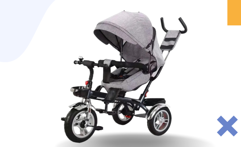 Tricycle + Stroller | 2-in-1 Convertible Ride for Kids