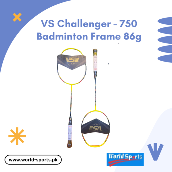 VS Challenger 750 Badminton Racquet - 86g Lightweight Frame for Power, Precision, and Agility