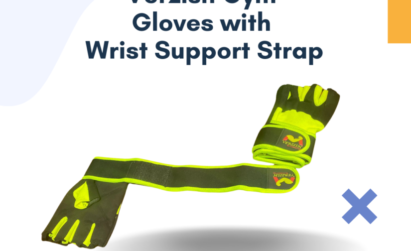 Verzish Gym Gloves with Wrist Support Strap | Premium Workout Gloves for Weightlifting & Fitness